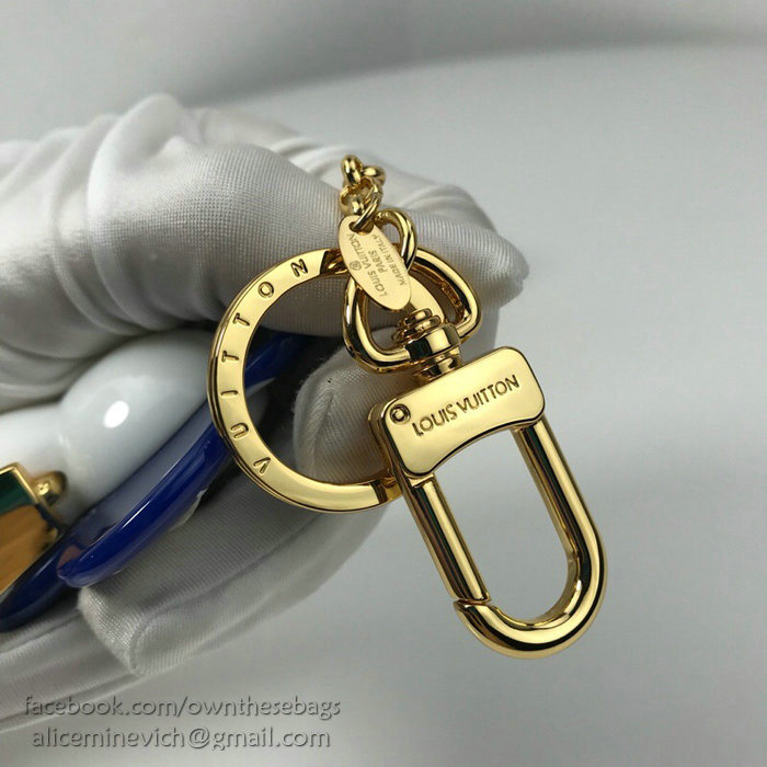 Louis Vuitton Bag Charm and Key Holder Blue M67358