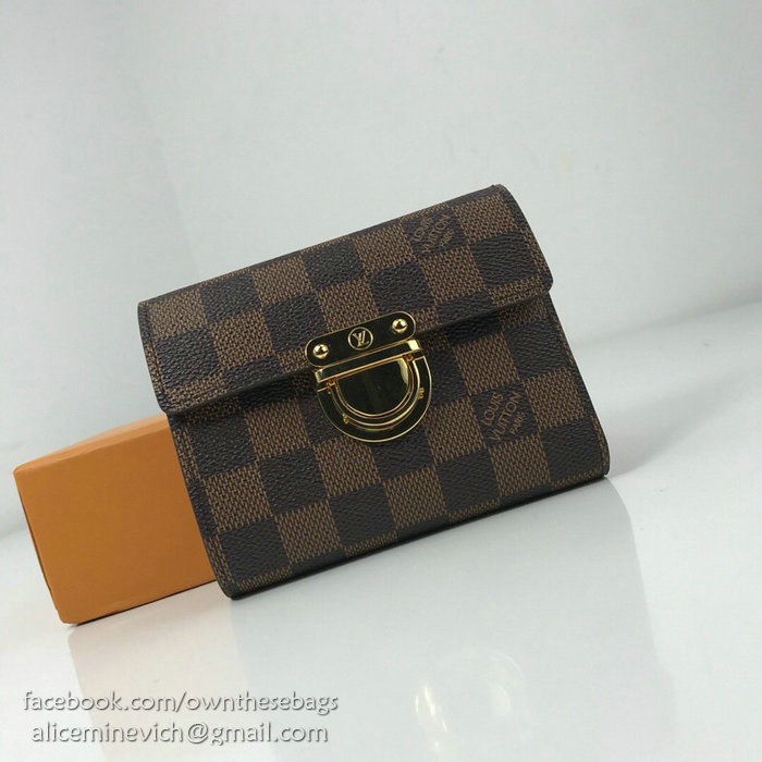 Louis Vuitton Damier Ebene Canvas Wallet N60005