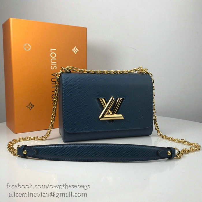 Louis Vuitton Epi Leather Twist MM Blue M50280