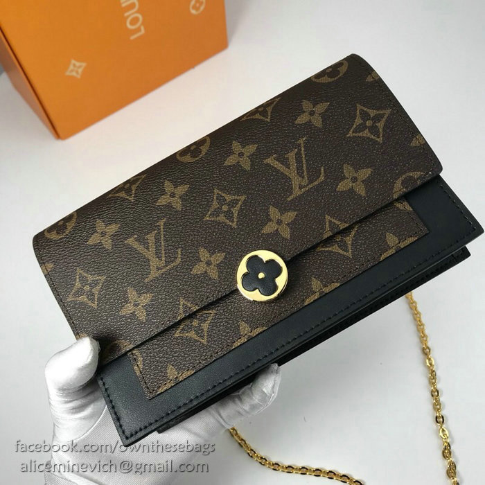 Louis Vuitton Flore Chain Wallet Noir M67405