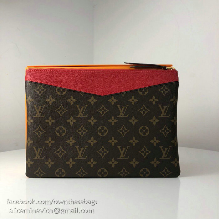 Louis Vuitton Monogram Canvas Daily Pouch Red M62048