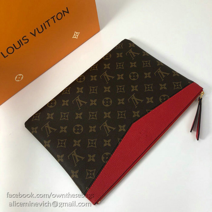 Louis Vuitton Monogram Canvas Daily Pouch Red M62048