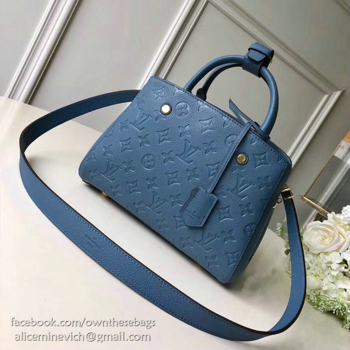 Louis Vuitton Monogram Empreinte Montaigne BB Blue M41053