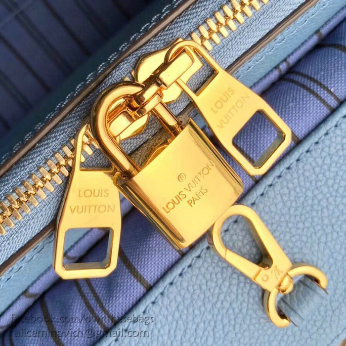 Louis Vuitton Monogram Empreinte Montaigne BB Blue M41053