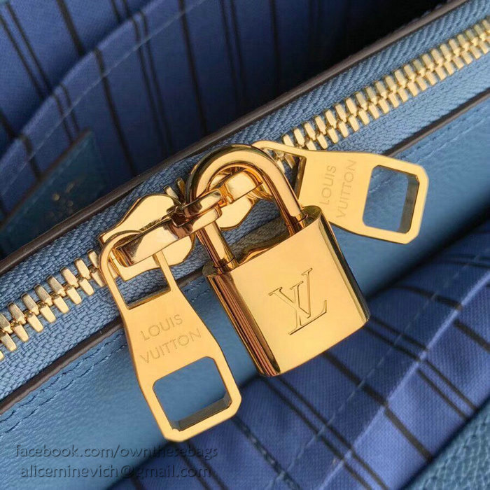 Louis Vuitton Monogram Empreinte Montaigne MM Blue M41048