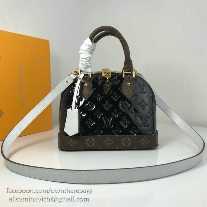 Louis Vuitton Monogram Vernis Alma BB Noir M44389