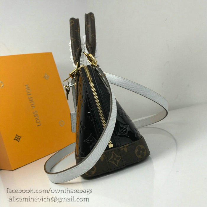 Louis Vuitton Monogram Vernis Alma BB Noir M44389