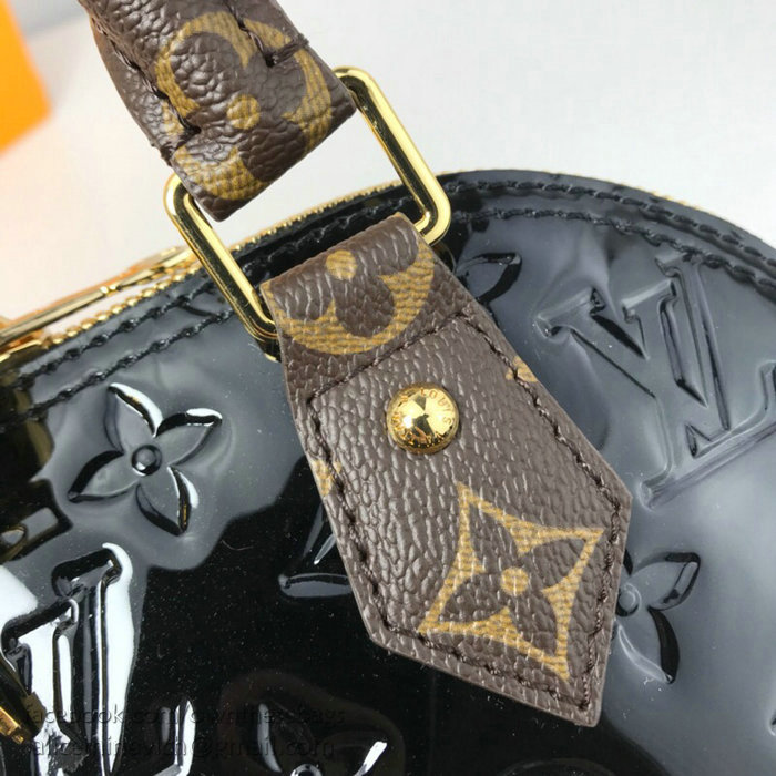 Louis Vuitton Monogram Vernis Alma BB Noir M44389