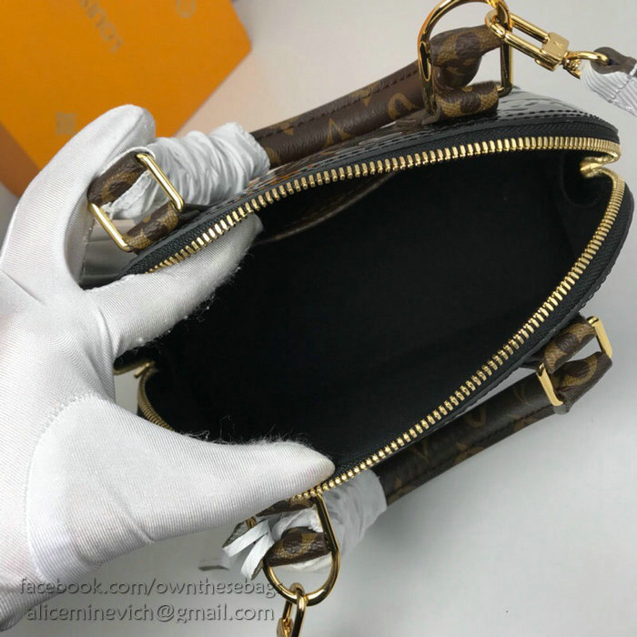 Louis Vuitton Monogram Vernis Alma BB Noir M44389