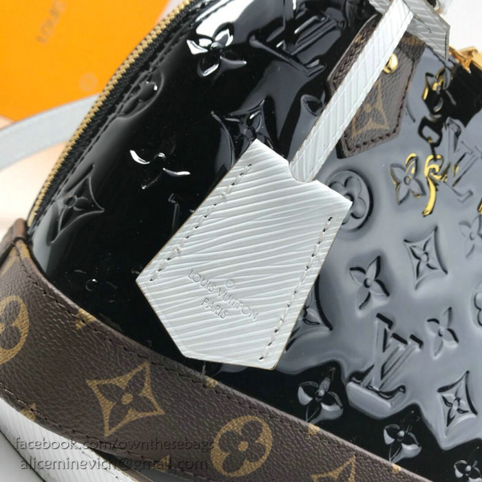 Louis Vuitton Monogram Vernis Alma BB Noir M44389