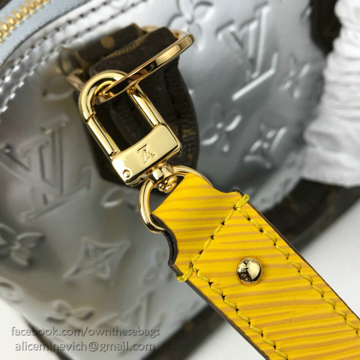 Louis Vuitton Monogram Vernis Alma BB Silver M44389