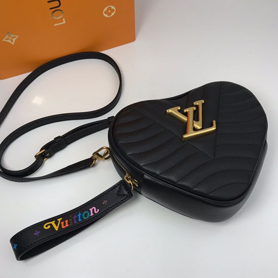 Louis Vuitton Smooth Calfskin Heart Bag New Wave Noir M52794