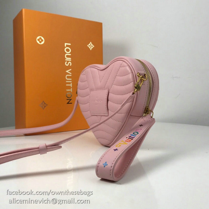 Louis Vuitton Smooth Calfskin Heart Bag New Wave Pink M52794