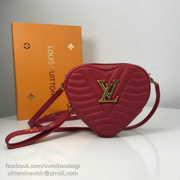 Louis Vuitton Smooth Calfskin Heart Bag New Wave Red M52794