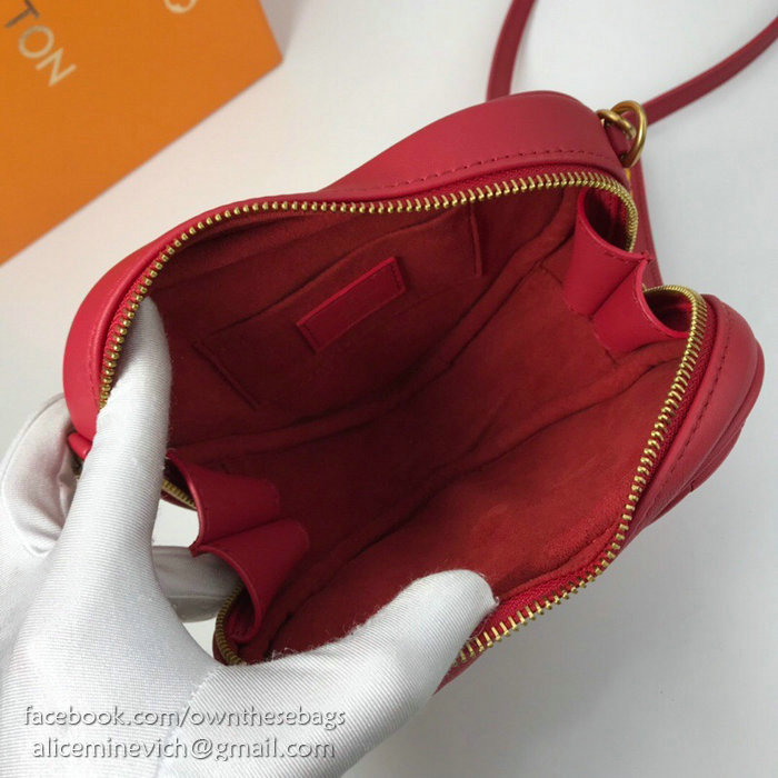 Louis Vuitton Smooth Calfskin Heart Bag New Wave Red M52794