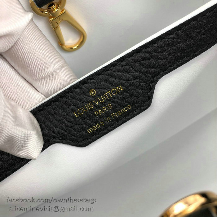 Louis Vuitton Taurillon Leather Capucines PM Noir M52988