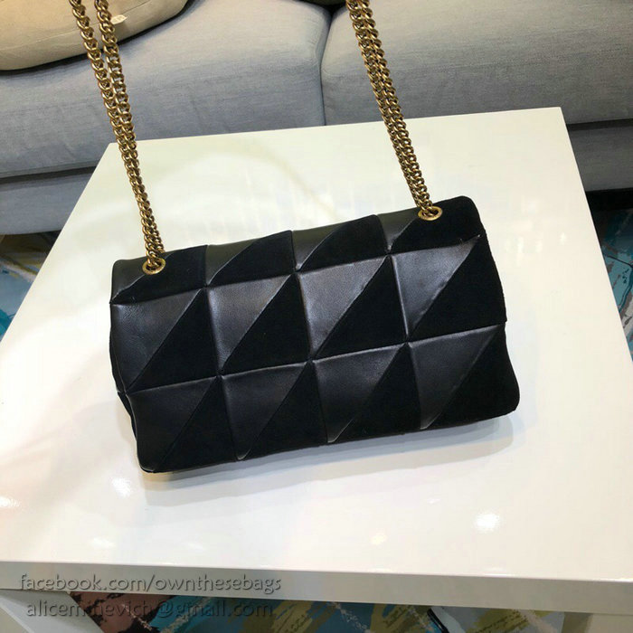 Saint Laurent Medium Jamie Bag in Black Lambskin Patchwork 515821