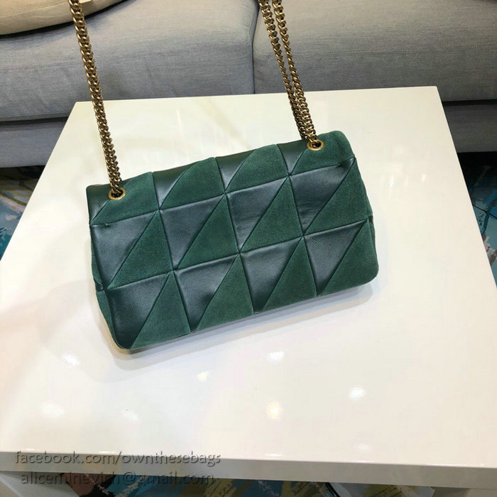 Saint Laurent Medium Jamie Bag in Green Lambskin Patchwork 515821