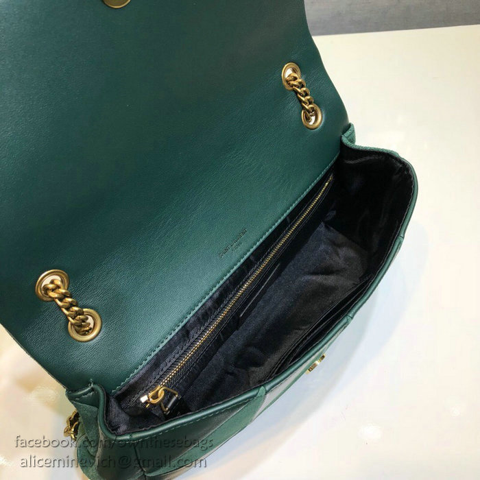 Saint Laurent Medium Jamie Bag in Green Lambskin Patchwork 515821