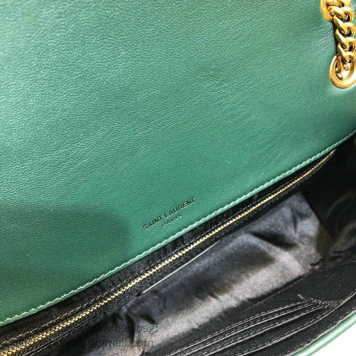 Saint Laurent Medium Jamie Bag in Green Lambskin Patchwork 515821