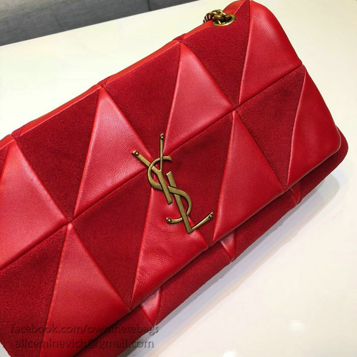 Saint Laurent Medium Jamie Bag in Red Lambskin Patchwork 515821