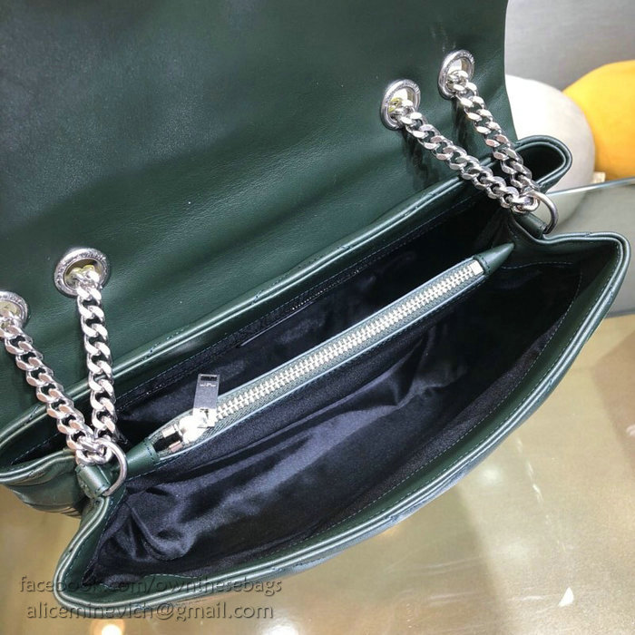 aint Laurent Medium LOULOU Chain Bag Green 459749