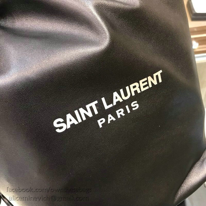 Saint Laurent Teddy Pouch in Black Lambskin 538447