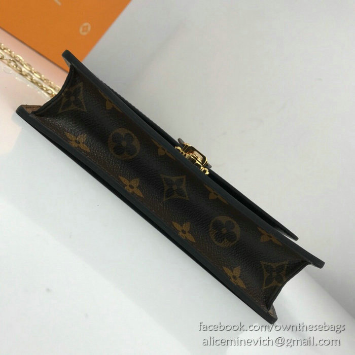 Louis Vuitton Cherrywood Chain Wallet Noir M63306