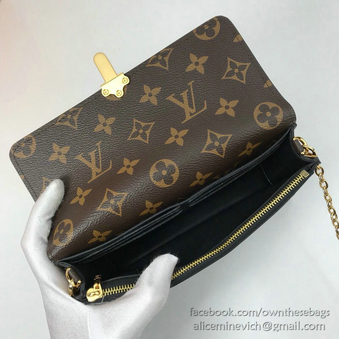 Louis Vuitton Cherrywood Chain Wallet Noir M63306