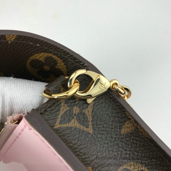 Louis Vuitton Cherrywood Chain Wallet Pink M63306