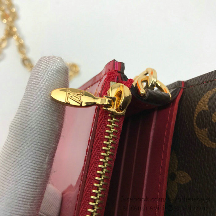 Louis Vuitton Cherrywood Chain Wallet Rose M63306