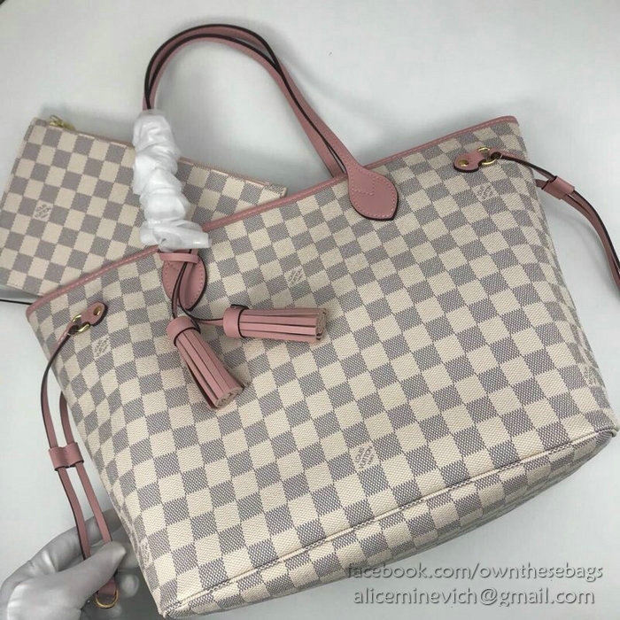 Louis Vuitton Damier Azur Canvas Neverfull MM N44363