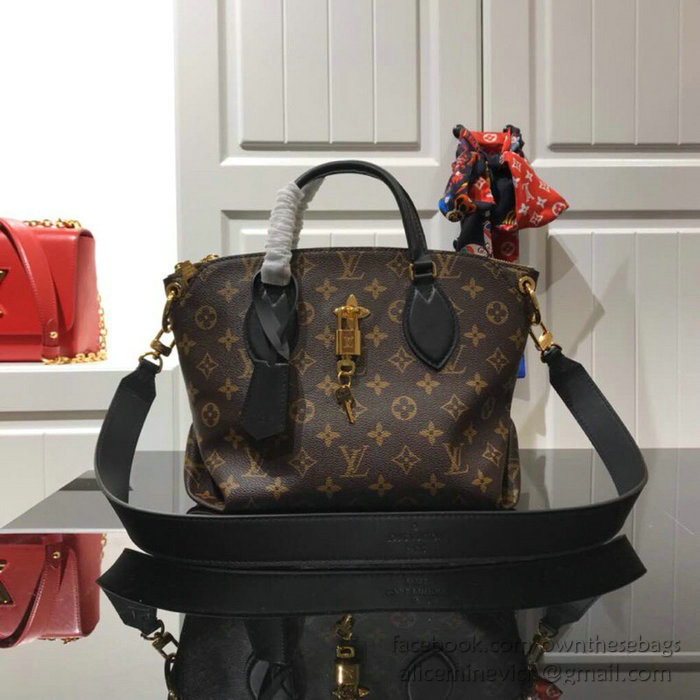 Louis Vuitton Monogram canvas Flower Zipped Tote BB Noir M44351