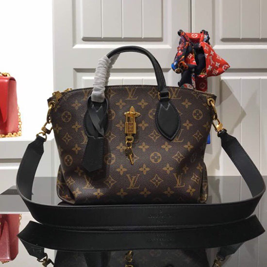 Louis Vuitton Monogram canvas Flower Zipped Tote BB Noir M44351