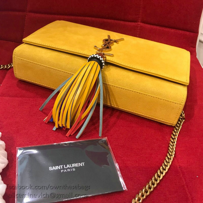 Saint Laurent Kate Tassel Chain Bag Yellow 501518