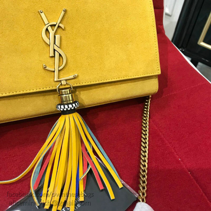 Saint Laurent Kate Tassel Chain Bag Yellow 501518