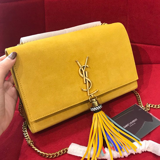 Saint Laurent Kate Tassel Chain Bag Yellow 501518