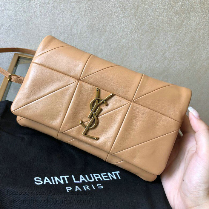 Saint Laurent Lambskin Jamie Chain Wallet Beige 517614