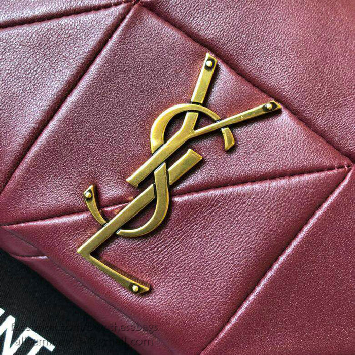 Saint Laurent Lambskin Jamie Chain Wallet Burgundy 517614