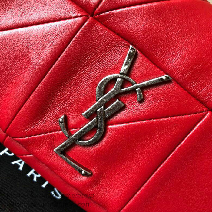 Saint Laurent Lambskin Jamie Chain Wallet Red 517614