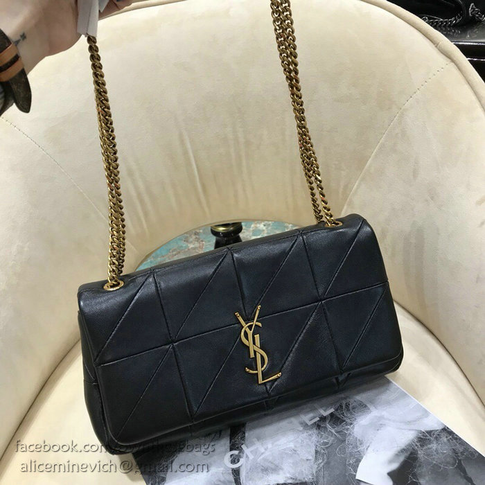 Saint Laurent Lambskin Jamie Medium Bag Black 515821