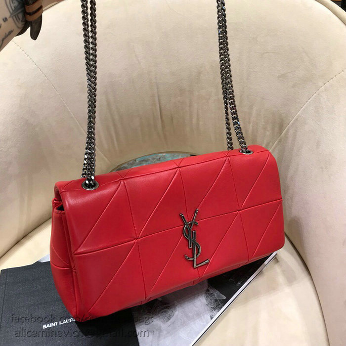 Saint Laurent Lambskin Jamie Medium Bag Red 515821