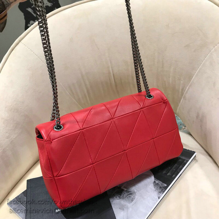 Saint Laurent Lambskin Jamie Medium Bag Red 515821