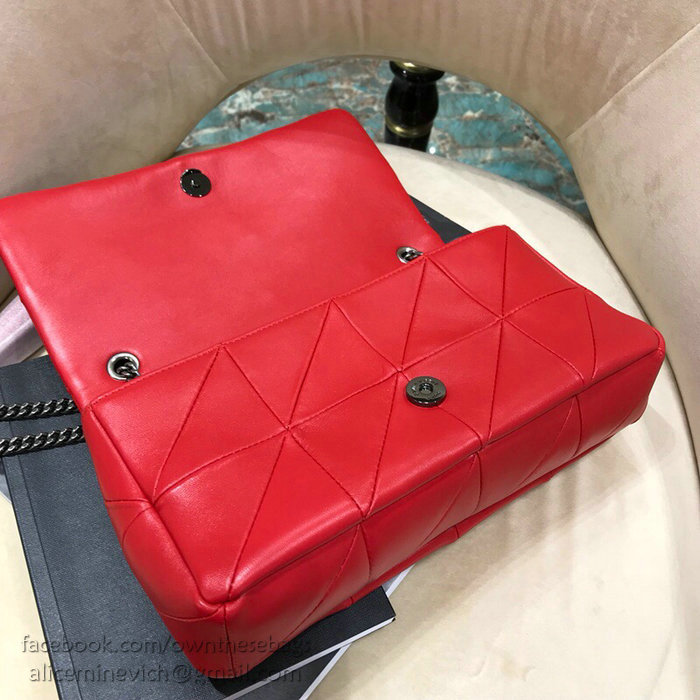 Saint Laurent Lambskin Jamie Medium Bag Red 515821