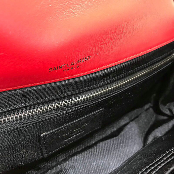 Saint Laurent Lambskin Jamie Medium Bag Red 515821