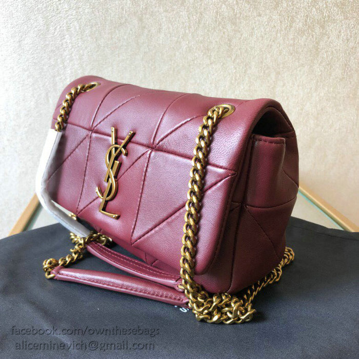 Saint Laurent Lambskin Jamie Small Bag Burgundy 515820