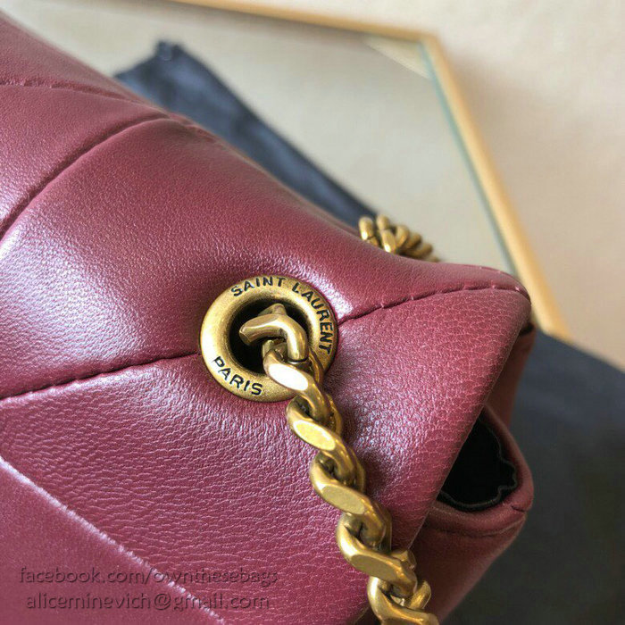 Saint Laurent Lambskin Jamie Small Bag Burgundy 515820