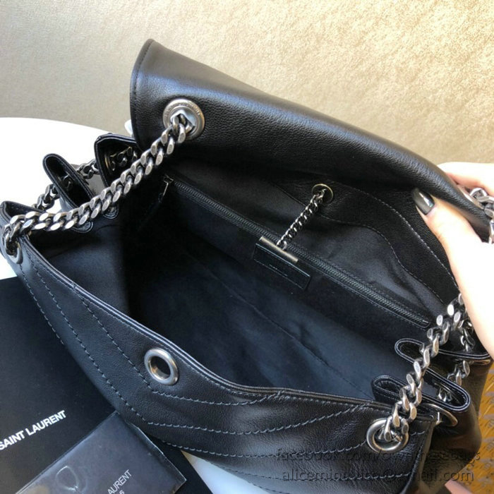 Saint Laurent Medium Nolita Bag in Vintage Leather Black 554265