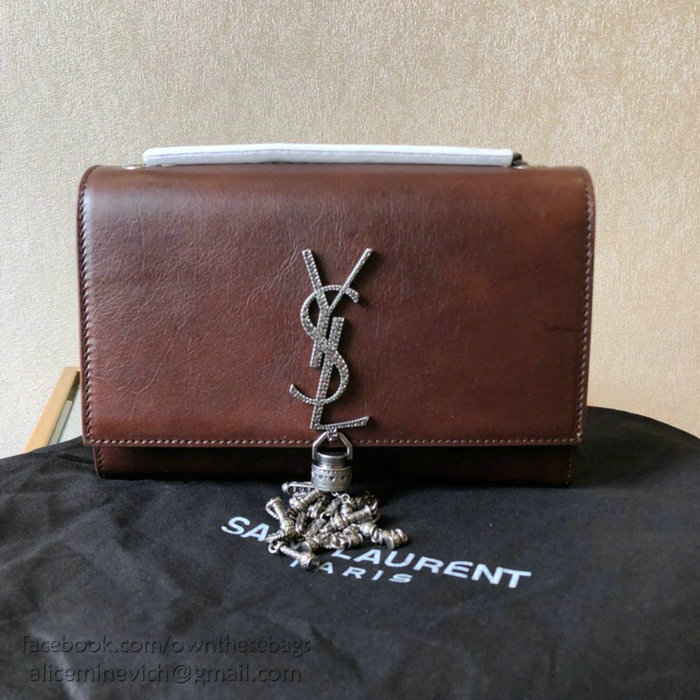 Saint Laurent Small Kate Tassel Chain Bag Brown 504572