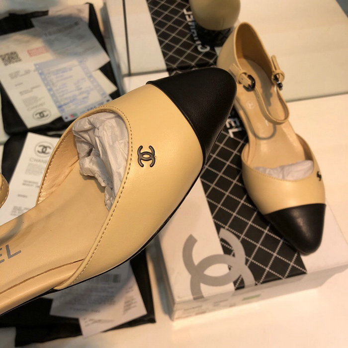 Chanel Lambskin Sandals Beige C32604